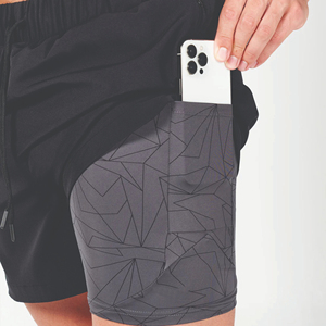 Absorbe la humedad 4 maneras Estiramiento Ligero Rendimiento Tela Negro Limitless 2 en 1 Pantalones cortos de 5 pulgadas con bolsillos - Product Image 4