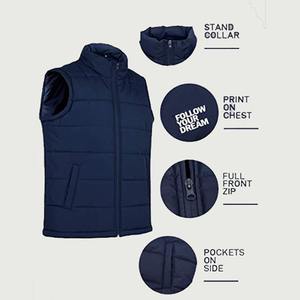 Nouveauté 2025 Gilet matelassé léger et élégant pour homme de haute qualité Col montant sans manches avec décoration imprimée Hiver - Product Image 3
