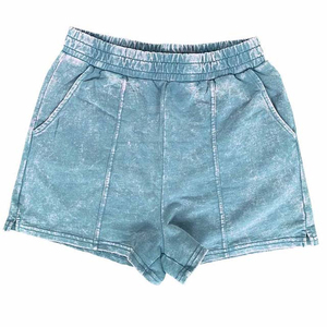 Short de gym personnalisé pour hommes, vintage, délavé à l'acide, short de jogging 2025 coton lourd 100% avec motif uni Streetwear - Product Image 1