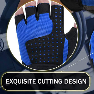 Gants d'haltérophilie en cuir professionnels antidérapants demi-doigt conception couleur personnalisée unisexe pour une utilisation en salle de sport et de sport - Product Image 2