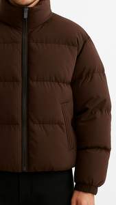 Chaqueta Acolchada de Alta Calidad Personalizada para Hombre, Servicio OEM, con Capucha, Cierre de Cremallera Frontal con Logotipo, Transpirable y Ecológica - Product Image 6