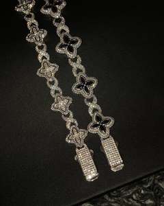 Bracelet de fête de luxe personnalisé en argent sterling 925 avec diamant moissanite, poids 13 g, plaqué argent et or, cadeau - Product Image 4