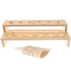 Dessert Plate <b>Wooden</b> <b>Ice</b> <b>Cream</b> Cone Stand Custom Box Packaging Kitchenware Items Unique Design Best Selling - Product Image 5