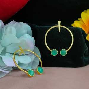 Pendientes de gota de piedra moissanita con diseño de círculo versátil y ligero brillante moderno y elegante mezcla perfecta de moda simple - Product Image 3