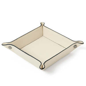 Plateau de rangement en cuir véritable italien fait main - PS640 - Product Image 5
