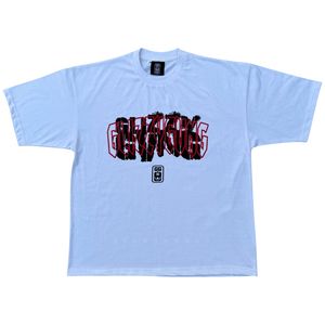 เสื้อยืดผ้าฝ้าย100% ไหล่ตกขนาดใหญ่สำหรับผู้ชายพิมพ์ลายจอใหญ่ - Product Image 2