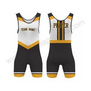 OEM Plus Size Personnalisé 100% Polyester Wrestling Singlet Nouveau Design Wrestling Gear - Product Image 5
