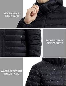 Chaqueta ligera empacable con capucha para hombre, estilo callejero, lona resistente al agua para invierno - Product Image 5