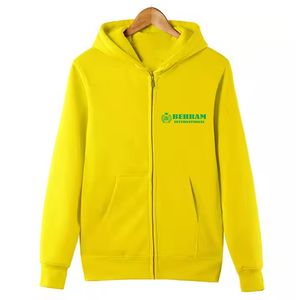 Sweat à capuche zippé unisexe de qualité supérieure, 300-500 GSM, 100% coton molletonné/éponge française, impression personnalisée en relief, épaules tombantes, à enfiler rapidement - Product Image 6