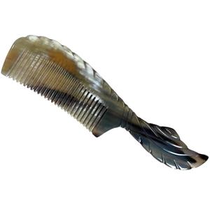 Peine de cuerno de búfalo hecho a mano con diferentes tamaños y colores Peine de pelo de cerdas Cuerno de bolsillo Cepillo de barba Peine y cuerno de vaca uso superventas - Product Image 3