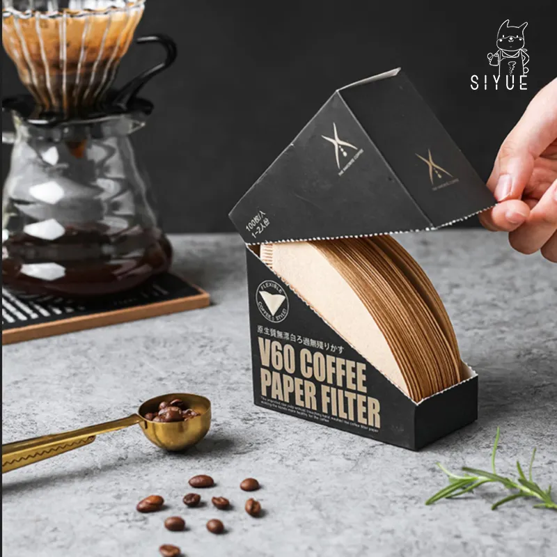 SIYUE v60 كوب تخمير يدوي باستخدام واحد مرشحات ورقية للقهوة على شكل حرف V مخروطية لصانع القهوة بالتنقيط
