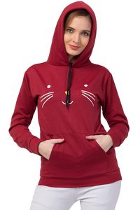Offre Spéciale femmes polaire à capuche cou sweats à capuche fabriqué en usine OEM Service impression sweat hiver polaire tissu à capuche - Product Image 6