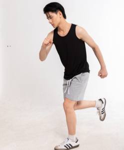 T-shirt de sport de gymnastique pour hommes en polyester 100% de haute qualité noir/blanc personnalisé en gros fabriqué au Vietnam prix compétitif vêtements OEM ODM - Product Image 1