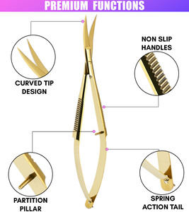 กรรไกรสำหรับงานตัดเย็บขนาดเล็กน้ำหนักเบาขนาด5นิ้วกรรไกรปลายแหลมปลายแหลมสำหรับงานปัก - Product Image 5
