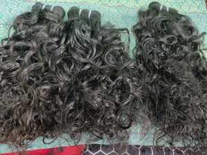 Cabello humano rizado de 18 pulgadas de alta calidad 100% extensiones de cabello rizado indio Virgen sin procesar cabello de templo indio del sur al por mayor - Product Image 2