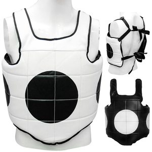 Protecteur de corps de boxe professionnel de haute qualité Protecteur de poitrine de karaté en cuir personnalisable avec logo pour karaté MMA - Product Image 3