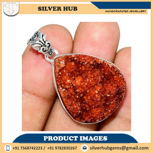 Nouvelle arrivée la plus chaude 925 Sterling Silver Seam Agate Maroc Gemstone Pendentif à vendre au meilleur prix pour le fournisseur en gros - Product Image 6