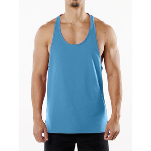 Débardeur de sport pour homme en coton et élasthanne, respirant, pour la salle de sport, l'entraînement physique, avec logo personnalisé imprimé OEM/ODM - Product Image 5