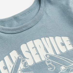 Camisetas unisex en blanco 100% algodón hombro caído cuello redondo pesado sol desteñido lavado ácido Camisetas para niño - Product Image 4