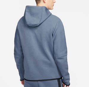 Venta al por mayor nuevo logotipo personalizado 100% Sudadera con capucha de algodón de peso pesado Streetwear de gran tamaño con cremallera para hombres XS tamaño con patrón impreso - Product Image 5