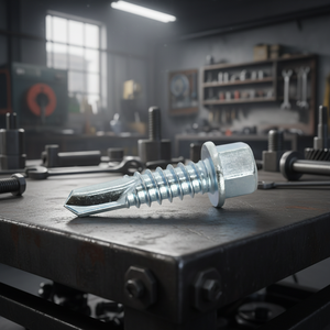 Tornillos Autoperforantes de Cabeza Hexagonal PDC, Acero al Carbono, Acabado Zincado/Galvanizado/Fosfatado, Métricos/Pulgadas, Clase 8, Rosca Estándar - Product Image 1