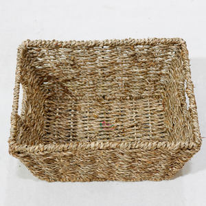 Artex Dong Thap Natural Woven <b>Seagrass</b> <b>Baskets</b> Handmade Wicker Storage for Home Organization - Product Image 4