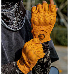 Gants de moto en cuir robustes hommes femmes Moto cuir cyclisme gants d'hiver moto ATV gants de moteur - Product Image 6