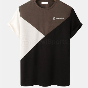 Vente en gros de t-shirt 100% coton pour hommes avec logo personnalisé tissu tricoté à motif solide de haute qualité poids de 220 grammes Options de couleur personnalisées - Product Image 1