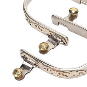 Espuelas de equitación ecuestre de alta calidad para botas de vaquero Personalización de acero inoxidable Productos equinos aceptados - Product Image 2