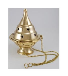 Quemador de incienso colgante de nuevo diseño, quemador de latón dorado, quemador Oud Bakhoor para fragancia de hogar y oficina - Product Image 4