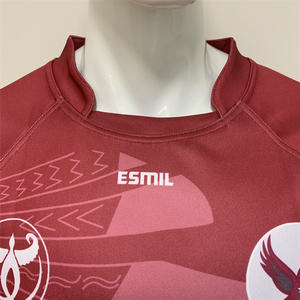 Ensemble de maillot et short de rugby respirant personnalisé en gros, vêtements de sport d'équipe pour hommes, tenue d'entraînement professionnelle pour matchs, 100% - Product Image 4