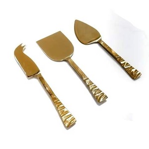 Cubiertos Cuchillo de queso Juego de servidor de queso para espátula de mantequilla con mango recubierto de polvo de Color negro Juego de cubiertos de precio razonable - Product Image 3