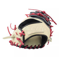 Sarung Tangan Baseball Kulit Adjustable untuk Tangan Kiri, Full Finger, untuk Penggunaan di Outfield, Logo & Warna Dapat Disesuaikan, Harga Pabrik untuk Pria