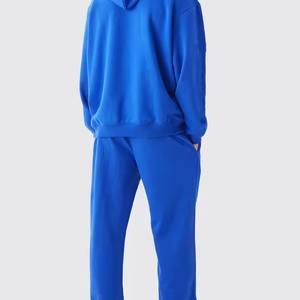 Ensemble de survêtement en molleton personnalisé avec logo en polyester, sweat-shirt à capuche décontracté unisexe, style d'hiver, taille plus - Product Image 4