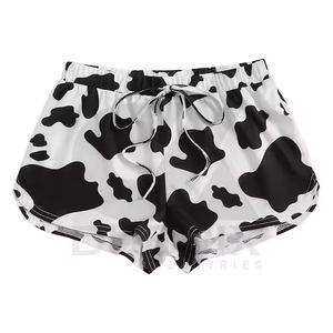 กางเกงชุดนอนขาสั้นสำหรับผู้หญิงกางเกง100% ขาสั้นผ้าโพลีเอสเตอร์ออกแบบโลโก้ได้ตามต้องการ - Product Image 1