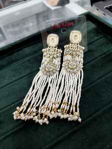 Pendientes de Perlas Étnicas con Circonitas, Estilo Araña Antigua, Chapados en Oro con Perlas de Aleación, Forma de Campana, para Bodas, Gran Venta - Product Image 2