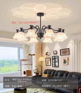 โคมไฟระย้า LED สไตล์โมเดิร์นมินิมอล แสงสีขาวเย็น 3500K แบบฝังติดตั้งฐานโลหะ ครอบคริสตัลและกระดาษ ขนาดใหญ่ สำหรับห้องนั่งเล่น IP44 - Product Image 3