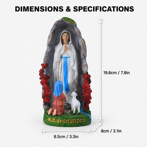 Estatua <span class=keywords><strong>de</strong></span> <span class=keywords><strong>la</strong></span> Virgen <span class=keywords><strong>de</strong></span> Lourdes <span class=keywords><strong>de</strong></span> Poliresina al por Mayor, Figura Religiosa Pintada a Mano con Escena <span class=keywords><strong>de</strong></span> <span class=keywords><strong>la</strong></span> <span class=keywords><strong>Gruta</strong></span> para Decoración <span class=keywords><strong>de</strong></span> Hogar, Altar e Iglesia - Product Image 4