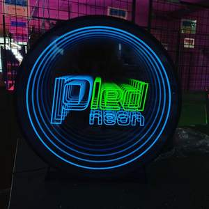 لافتة نيون رائد فضاء مخصصة مع إشارة مرآة لانهائية ومطبوعة بآشعة فوق مطبوعة للحفلات وعلامة نيون أفضل معًا العاصمة/من من من من من حيث الدين - Product Image 6