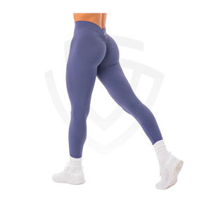 Pantalones de Yoga Personalizados de Alta Calidad para Mujer, Diseño Sólido y a Cuadros, Transpirables, Ropa Deportiva para Gimnasio, Cintura Elástica, Fitness - Product Image 2