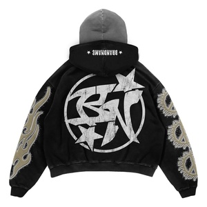 Sudadera con capucha unisex para invierno Casual Estampado térmico Tie-Dye 100% Algodón Fleece XS Tamaño Sudadera con capucha para hombres - Product Image 3