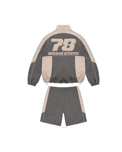 Conjunto de Chaqueta Cortavientos y Pantalones Cortos Deportivos Personalizados para Hombre, Traje de 2 Piezas de Nailon, Ropa Deportiva Ligera de Verano, OEM ODM - Product Image 2
