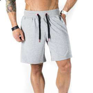 Pantalones cortos para correr de algodón personalizados para hombre, pantalones informales de gimnasio para ejercicio vintage con patrón sólido, poliéster teñido liso - Product Image 1