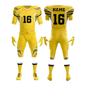 2025 nouveau Design uniforme de Football américain ensemble complet Logo personnalisé broderie nom impression séchage rapide maille tissu OEM ODM fabricant - Product Image 1