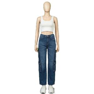 Pantalones Deportivos de Mezclilla para Mujer, de Alta Calidad, Estilo Veraniego, Resistentes, con Botones, Transpirables - Product Image 1