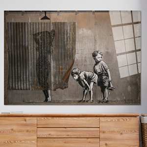 Tableau sur toile imprimé scène urbaine graffiti - Décoration murale moderne, ART SUR VERRE TÉRMÉTRAL - Product Image 1