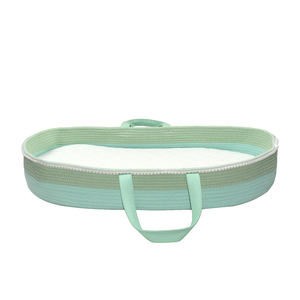 High Density Sponge Pad Kid-Friendly Babies Handmade 100% Cotton Rope Diaper Cotton Changing <strong>Basket</strong> - Product Image 6