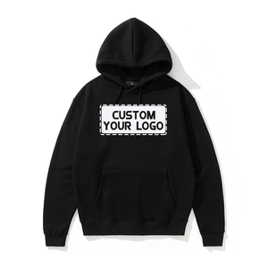 Pull à capuche unisexe 100% coton, broderie personnalisée, logo imprimé, grande taille 500gsm, surdimensionné, anti-rétrécissement, tricoté pour hommes - Product Image 1