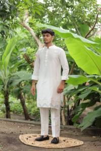 Kurta jacquard Aura menthe - Product Image 3