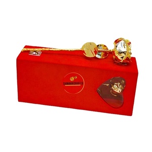 Natural Red Rose in 24k Gold Dipped Rose Flower With <b>Gift</b> <b>Box</b> 24K Genuine Pure Gold Leaf Rose Decorative for Painting Craft - Product Image 4